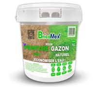 BRICOMEX Peinture pour Gazon | Vert Pelouse | Herbe Verte | 100% Biologique | Une Mise en œuvre Facile (4 Litres)