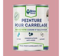 Peinture carrelage cuisine et salle de bain - BRICOSALVAJE - Rose Poudré - Satiné - 750ml