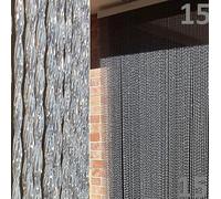 BricoShopping® Mod.C Rideau moustiquaire à Fils en PVC réglable pour Porte fenêtre extérieure, entrée Balcon Camping-Car à Fil Anti-Mouches ombrage, Fabriqué en Italie (150x250, 15 FUMÉE Glitter)