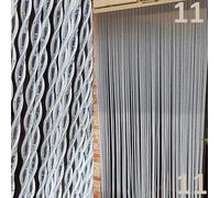 BricoShopping® Mod.C - Rideau moustiquaire réglable en PVC pour Porte, fenêtre, extérieur, entrée, Balcon, Camping-Car, à Fil Anti-Mouches (150x250, 11 Blanc Glitter)