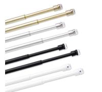BricoShopping® Paire de tiges à pression réglables avec ressort extensibles pour portes fenêtres baguettes et clous, tringle à rideau en verre pour fenêtre d'intérieur sans perçage (63/110, blanc)