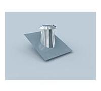 Bride d'étanchéité de toiture Bertrams Polyline LAS 42DE45VA80 pour pentes de toit de 30 à 45°, DN 80/125, acier inoxydable