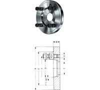 Bride en acier DIN 55027/22 200 mm KK 6 RÖHM | 4019208078687