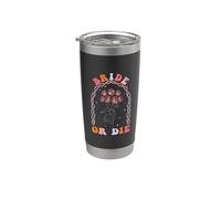 Bride Or Die Retro Halloween Bachelorette Assorti Hen Do Gobelet isotherme en acier inoxydable double paroi