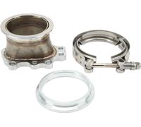 bride turbo en 3 parties avec 8 boulons, étanchéité forte, adaptateur de serrage anti-fuite, convient pour Garrett T25 T28 GT25 GT28 jusqu'à 3 pouces