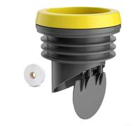 Bride WC avec anneau de cire, valve anti-refoulement et bande d'étanchéité pour installation de cuvette sans fuite, joint en PVC pour réparation de salle de bain