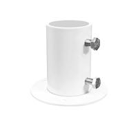 Brides de pont pour piscine hors-sol - Brides d'ancrage pour échelle de piscine hors-sol - Brides de pont en acier inoxydable - Blanc - Barre d'extrémité - Support de fixation - Bride moulée pour