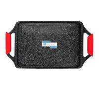 Briebe Black Titanium Plaque à griller à induction revêtement antiadhésif titane fonte d'aluminium 43x25cm -Free Noir