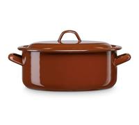 Faitout à Induction 10cm Casserole 0,45L avec Couvercle Acier Émaillé Tous Feux Briebe Terra