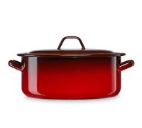 Faitout à Induction 20cm, Marmite 2,5 L avec Couvercle Acier Émaillé Tous Feux Briebe Ignea Rouge 9