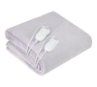briebe Surmatelas Chauffant Électrique 2 Places 150 x 160 cm 3 Niveaux de Température, Chauffage Rapide, Lavable, Doux, Doublure Polaire Gris, 120W, EB1131