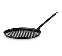 Poêle à Griller Induction 22 cm Acier Émaillé, Tous Feux Vitrocéramique Gaz Four, Briebe, Levante, , Noir Noir G