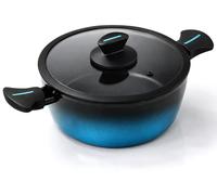 Briebe Mare MARE Casserole à induction en acier forgé 24 cm, revêtement antiadhésif sans PFOA, bleu