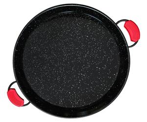 Briebe PAN65 Poêle à paella Valenciana 65cm, acier émaillé antiadhésif, 22 portions de paella noir