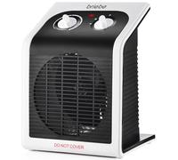 briebe Radiateur Soufflant, Chauffage D’Appoint Électrique 2000W Avec Thermostat Réglable, Ventilateur Chaud/Froid, Protection Surchauffe, Radiateur Soufflant Salle De Bain Silencieux, Noir/Blanc
