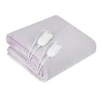 briebe Surmatelas Chauffant Électrique 2 Places 150 x 160 cm 3 Niveaux de Température, Chauffage Rapide, Lavable, Doux, Doublure Polaire Gris, 120W, EB1131