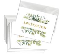 Briefzauber 12x cartes d’invitation + 12x enveloppes | Set DIN A6 avec texte à trous - enveloppe faire part | Différents motifs (Invitation générique - Floral)