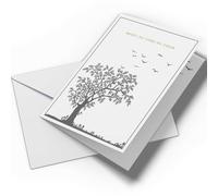 Briefzauber Set 25x Remerciement de deuil | Cartes pliantes & enveloppes | Cartes de deuil avec texte intérieur, cartes de remerciement de deuil modernes | Différentes variantes (Arbe - 25 pièces)