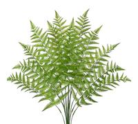 Briful Lot de 12 tiges de fougère artificielle 62 cm - Branches de fougère artificielle pour vase, salon, bureau et bricolage