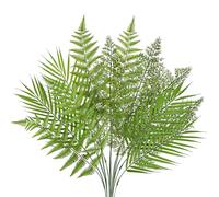 Briful Lot de 12 tiges de fougère artificielles 62 cm - Branches de fougère artificielle pour vase, salon, bureau et bricolage