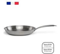 Brigade - Poele en acier inoxydable 28 cm - MEP159 - Acier inoxydable Triply - Tous feux dont induction - Made in France inox G