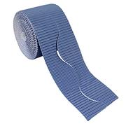 Bright Ideas Corrugated Border Roll for School Displays Rouleau de Bordure ondulée pour Les présentations Scolaires, Plastique, Bleu Riche, 10cm x 7,5m