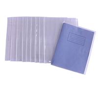 Bright Ideas Lot de 10 couvertures Transparentes à Enfiler de 22,9 x 17,8 cm, fabriquées en PVC Robuste et Facile à Nettoyer pour Les cahiers d'exercices Scolaires, Claire, PK10