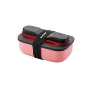 Bright Red LUNCH BOX AVEC COUVERTS DE VOYAGE 'STORE&GO' "ON THE GO"