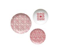 Bright Red SET D'ASSIETTES POUR 6 'LE MAIOLICHE' "TIFFANY"