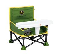 Bright Starts, Chaise d'Appoint Portable John Deere Pop 'N Sit - Siège au Sol, Utilisation Intérieure/Extérieure, Pliage Compact, Vert et Jaune, 6 Mois - 3 Ans