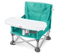 Bright Starts, Rehausseur Portable Pop 'N Sit avec Tablette pour Repas, pour la Maison et les Promenades, Couleur Ardoise, 6 Mois à 3 Ans