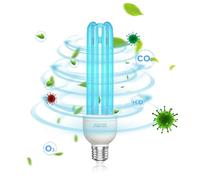 BrightArk 45W Ozone Désinfection Lamp,E27 UVC Désinfection Lamp with Ozone Light,Parfaite pour École,Hôtel,Hôpital,Laboratoires,Bureau,Cantine