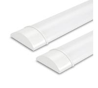 BrightFly Neon Led 120cm(2 Pack), Reglette LED 3550LM 3CCT(3000K/4000K/6500K),Économie d'Énergie et Durabilité Plafonnier LED Pour Bureau,Entrepôt, Garage,Ateliers, Salles de stockage, Parkings, etc.