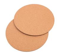 BRIGHTFUFU 2 Pièces Dessous de Pot en Liège Rond Antidérapant | Base Légère Anti-rayures, Déplacement Facilité, Protection des Surfaces, Présentation sur Table ou Terrasse, pour Jardiniers