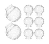 BRIGHTFUFU 8 Pièces Abat-jour Suspendu en Verre Craquelé Rond 6cm de Diamètre, Design Artistique Unique, Solide Courtyards et Activités Extérieures