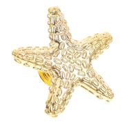 BRIGHTFUFU Boutons décoratifs étoile de mer en alliage or 2.36x2.36x0.94in pour cabinet, wardrobe et meubles anciens, trou de vis 4 mm, toucher confortable