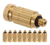 BRIGHTFUFU Buse haute pression en laiton 3/16, 10pcs, pour petite fontaine et système de refroidissement extérieur, anti-goutte, avec joint torique auto-étanche