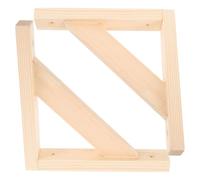 BRIGHTFUFU Équerre Étagère Murale Bois Massif, Support Étagère Angle en Bois Haute Dureté et Charge Lourde, pour Meuble de Rangement Salon, Pack 2 Pièces