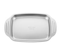 BRIGHTFUFU Grande Plaque de Cuisson Inox pour Poisson et Crustacés Plateau Rectangulaire pour Four et Induction Ustensile de Cuisson Polyvalent pour Usage Domestique et Professionnel
