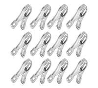 BRIGHTFUFU Pinces à ressort en acier inoxydable argent, 20pcs, clips de fixation robustes, pour cordon et usage extérieur