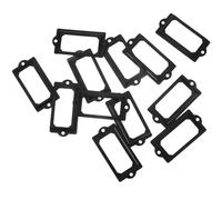 BRIGHTFUFU Porte-cartes de nom de fichier rétro en métal noir 1 Set 12 pièces 7x3,3 CM pour cabinet et file box, accessoires de meubles en fer, organisation de bureau