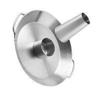 BRIGHTFUFU Support de Rôtissage Plat à Poulet Détachable en Acier Inoxydable Argenté Haute Dureté et Surface Lisse pour Barbecue à Domicile et Poulet Rôti