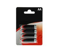 Brightium 4 Piles AA à Usage Unique Zinc-Carbone 1,5 V (Piles à Usage Unique, AA, Zinc-Carbone, cylindrique, 1,5 V, 4 pièces)