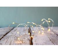 Brightium Guirlande LED chaude en fil de fer, 4,9 m, à piles, idéale pour les décorations et les ambiances intérieures et extérieures.