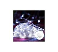 Brightium Guirlande lumineuse en fil de cuivre, 3 m, batterie 3 AA, lumière blanche froide, idéale pour la décoration intérieure et extérieure lors de fêtes et d'événements.