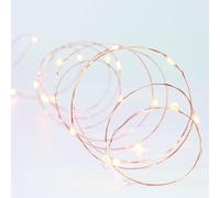 Brightium Guirlande lumineuse LED en fil de cuivre de 2 m avec piles bouton - Lumière blanche froide - Idéale pour décorer les fêtes et les espaces