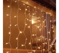 Brightium Guirlande lumineuse plate à piles 3AA, lumière blanche chaude, 1 m x 1 m, idéales pour la décoration et l'ambiance chaleureuse.