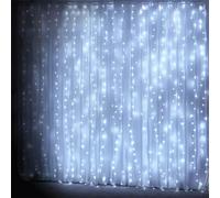 Brightium Guirlande lumineuse plate à piles AA - Blanc froid - 1 m x 1 m - Idéales pour décorer, éclairer des événements et créer des ambiances chaleureuses.