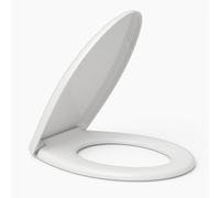 Brigros - Abattant WC universel, fermeture amortissante pour WC avec dégagement rapide, facile à installer, matériau antibactérien, thermodurcissable à usage universel (Alfa Rallenty)