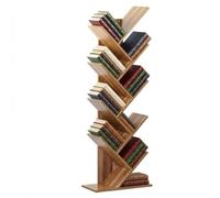 Brigros Wehome Bibliothèque en Bois pour Salon, entrée et Chambre, Meuble de bibliothèque Verticale avec Design Moderne et élégant, Dimensions 50 x 25 x 141 cm (Bois Naturel)